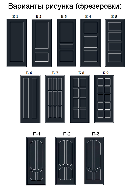 варианты рисунка на межкомнатных дверях